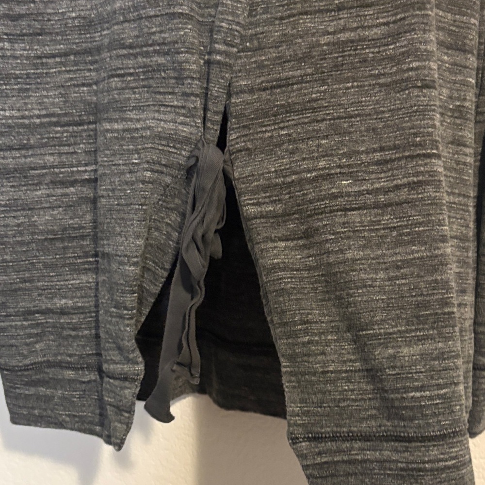 Daily Ritual Heather Gray Knit Top with tie split back Medium - Picture 5 of 6